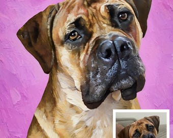 Custom Portrait Painting From Your Photo, Custom oil painting digital, Custom Couple Portrait, Personalized Print on Canvas Ready to Hang