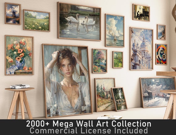 Wall art bundle, 2000 Digital wall arts, Digital prints, Digital art, Art print, Digital Printable wall art with Commercial License Included