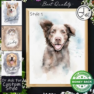 Pet portrait from photo | Custom Pet Portrait | Custom Dog Portrait| Pet Commission | Custom Digital Pet Custom Wall Art | Pet Lover Gift