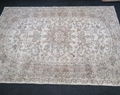 10 39 7x7 39 2 Oushak Turkish Rug,Turkish Rug,Oushak Rug,Vintage Rug,Kitchen Rug,Vintage Oushak Rug, Vintage Anatolian Rug,Unique Hand Made Rug
