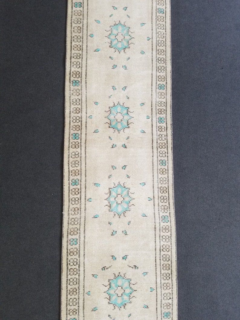 Muted Soft Colors Runner Rug Distressed Vintage Runner Rug Etsy