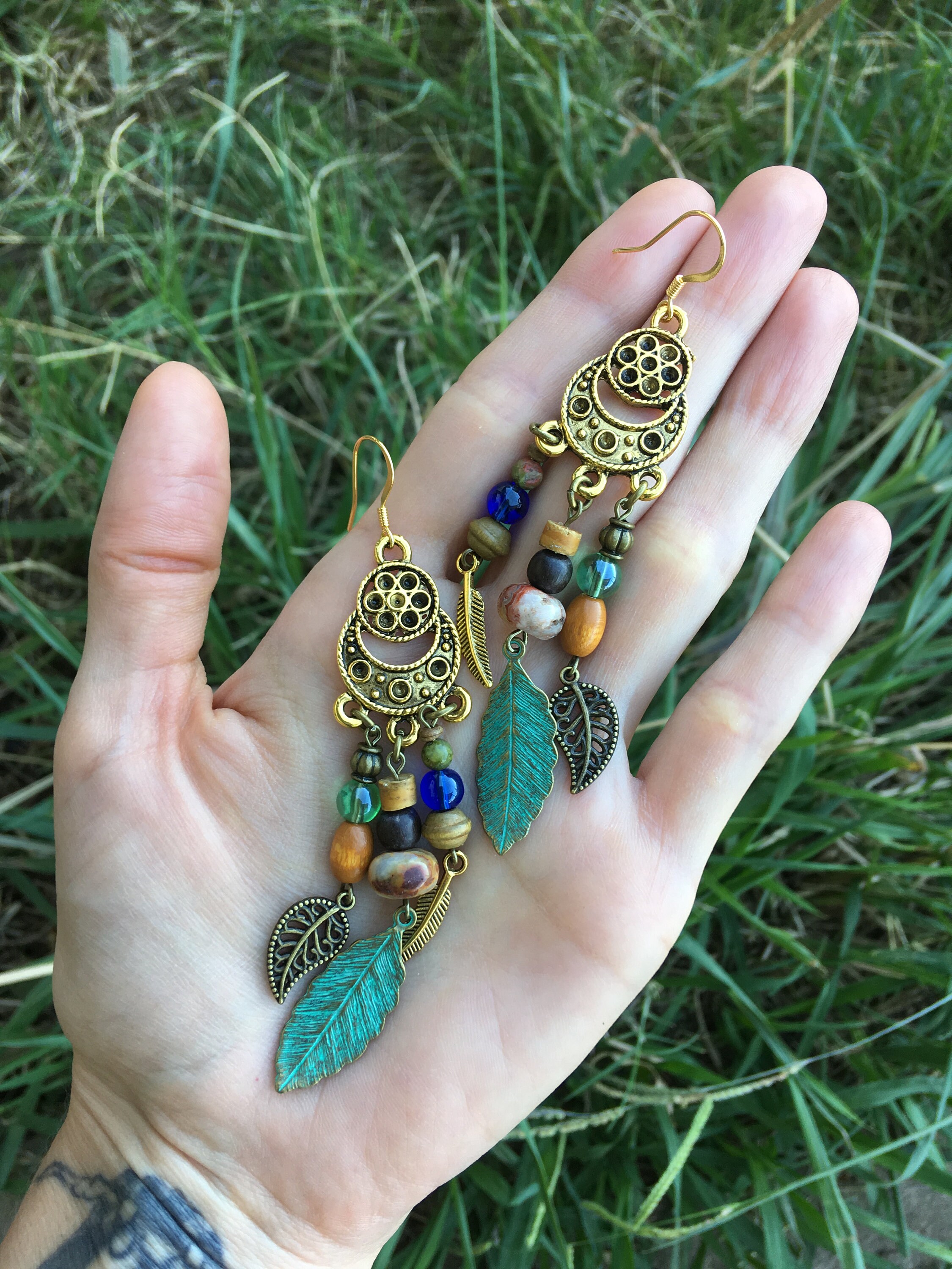 Bohemian Chandelier Earrings Etsy