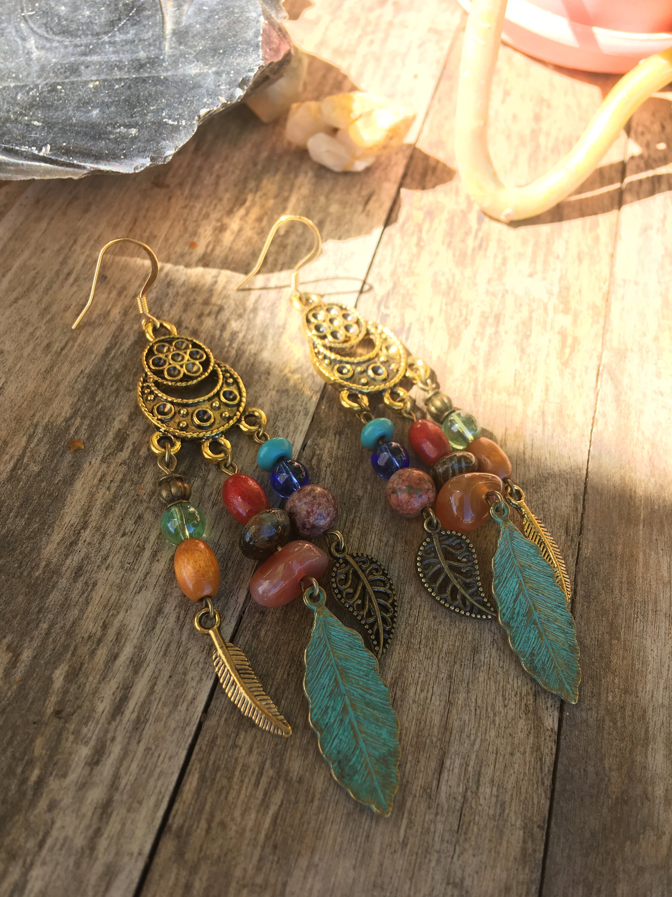 Bohemian Chandelier Earrings Etsy