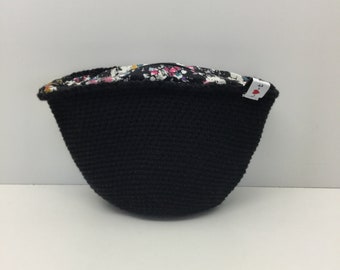 Purse Black Floral