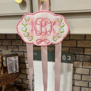Custom Embroidered Bow Holder