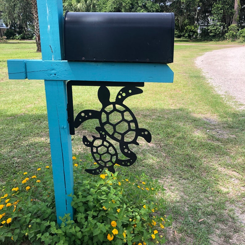 Sea Turtle Mailbox Decor Metal Mailbox Decor Beach House Etsy