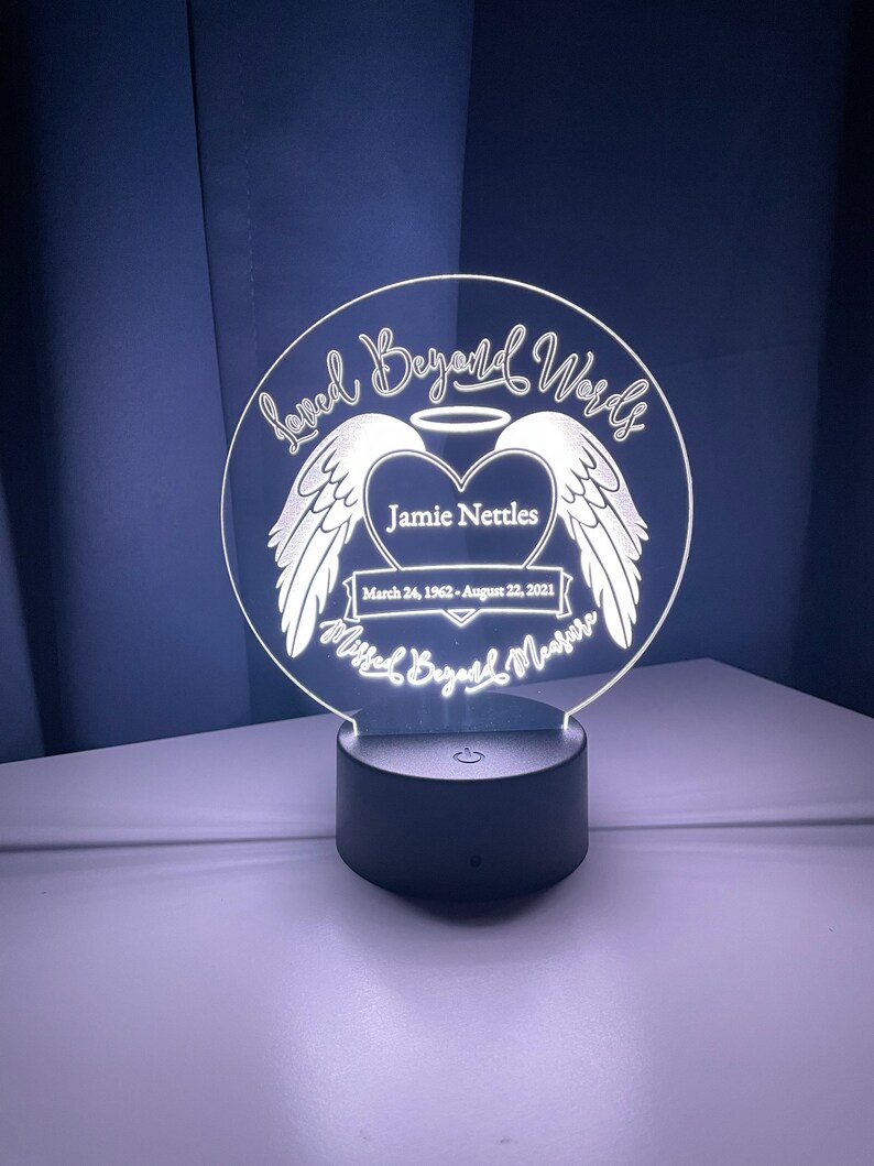 In Loving Memory Night Light Personalized Free LED Night Etsy