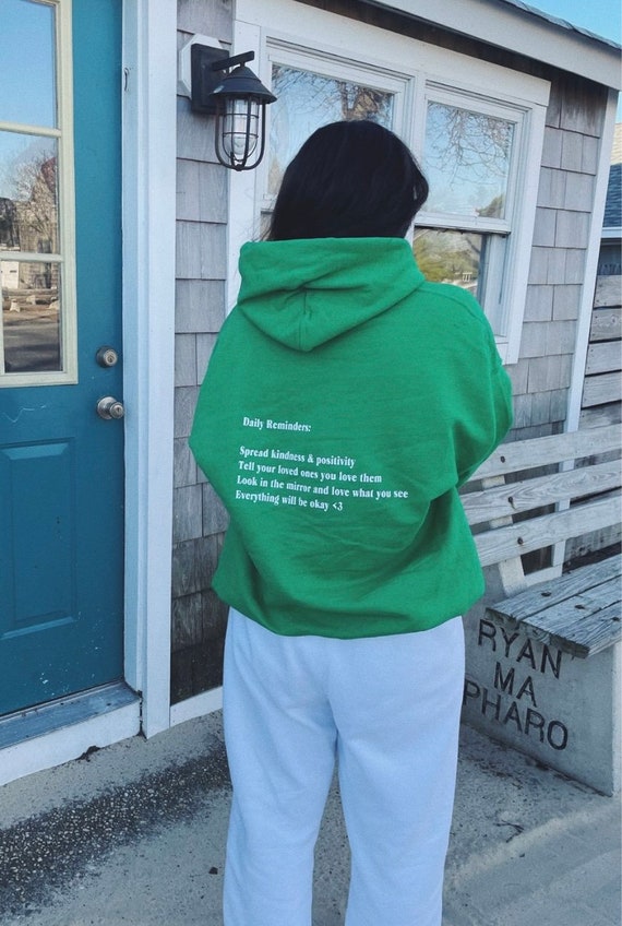 green hoodies