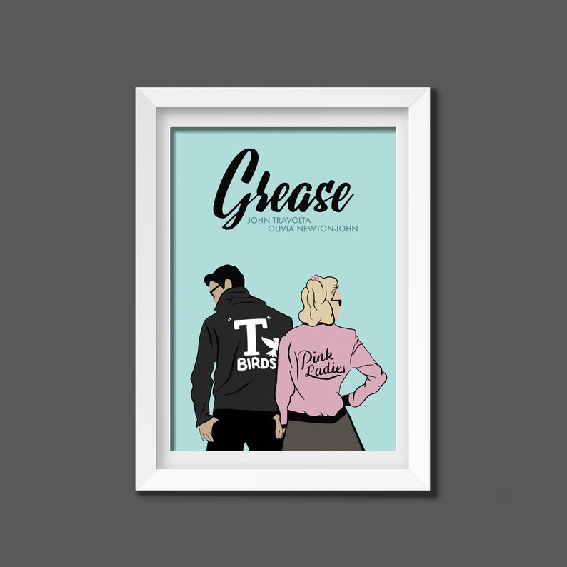 Grease Movie Poster Print - Etsy