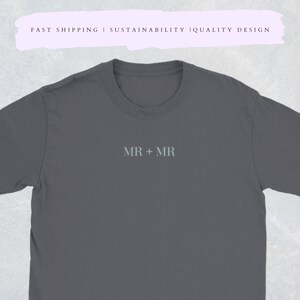 Mr + Mr t-shirt, Honeymoon Tee, Gift for Bride and Groom, Mr and Mrs Shirt, Wifey Shirt Gift, Honeymoon Vacation Shirt