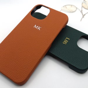 Personalisierte Leder iPhone Hülle, Benutzerdefinierte Monogramm Initiale iPhone 15, 14, 13,12,11,Xr, X,8,7, Mini, Pro, Max Personalisierte Leder Geschenkidee Bild 8