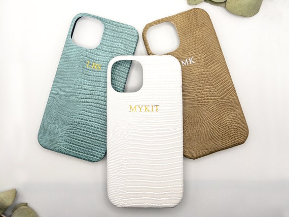 Luxurious Dark Brown Custom Crocodile Skin Vegan Phone Cover