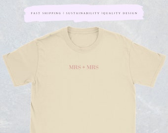 T-shirt Mrs & Mrs, Chemise mignonne, T-shirt Wifey, future femme, chemise lune de miel, chemise mariée, Wifey for Lifey, chemise just married, mariée nouvelle mariée