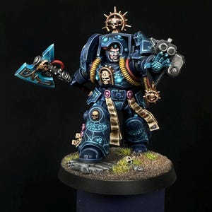 Librarian in Terminator Armour, painted, commission - Warhammer40k, Space Marines