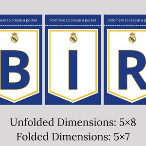 Real Madrid birthday party banner, customazible banner, canva template