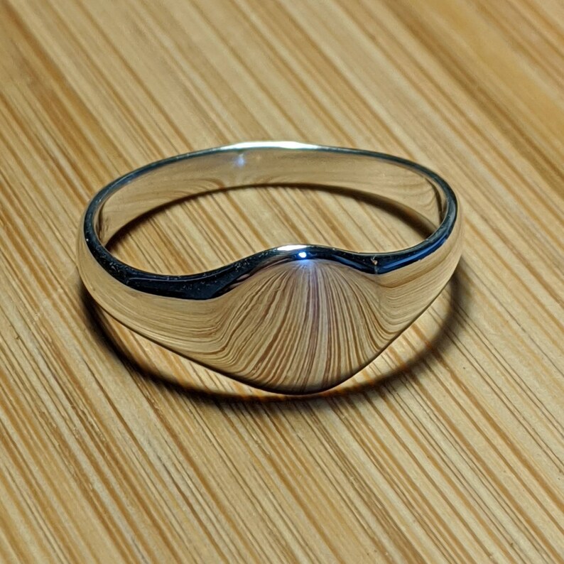 Ring Sterling Silver Modern Round Polished Ladies Mens Etsy