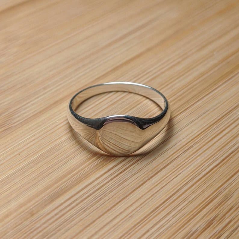 Ring Sterling Silver Modern Round Polished Ladies Mens Etsy