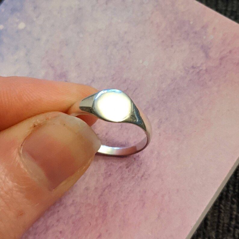 Ring Sterling Silver Modern Round Polished Ladies Mens Etsy