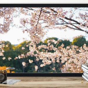 Tokyo Print, Cherry Blossom Tokyo, Sakura Wall Art, Cherry Blossom Print, Japanese Sakura, Large Wall Art, Nursery Decor, Bedroom Decor