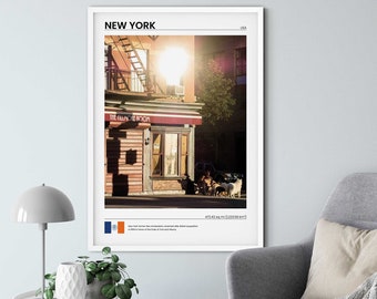 New York City Photography, Edward Hopper, New York City Wall Art, Street Photography, Art Prints, Travel Poster, City Art, Digital Download