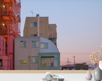 Tokyo Sunset Photography Print, Minimalist Cityscape Wall Art, Japan Skyline Decor