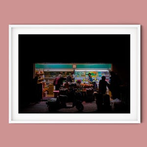 Tokyo Print, Night Market, Japan, Street Photography, Tokyo Street, Tokyo Photo, Japan, Oversized Wall Art