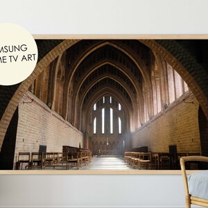 Church Photography, Samsung Frame TV Art, Quarr Abbey, Church Wall Art, Monastery Photo, Isle of Wight poster, IOW Photography