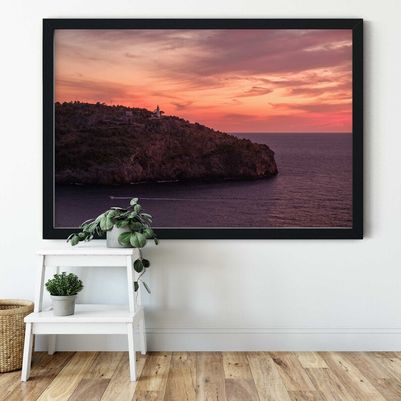 Mallorca Photograph Seascape Print Sunset Wall Decor - Etsy