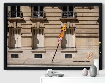 Wes Anderson, Straßenfotografie, Straßenschild, Stadtdekor, Pariser Druck, Straßenarbeiten, Pariser Straße