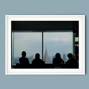 Tokyo Cityscape Fine Art Photograph, Wes Anderson Inspired, Minimalist Urban Decor image 1