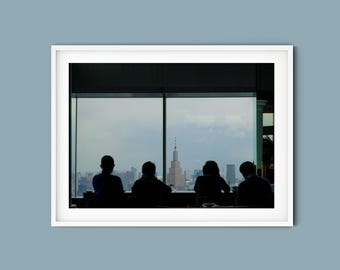 Tokyo Cityscape Fine Art Photograph, Wes Anderson Inspired, Minimalist Urban Decor