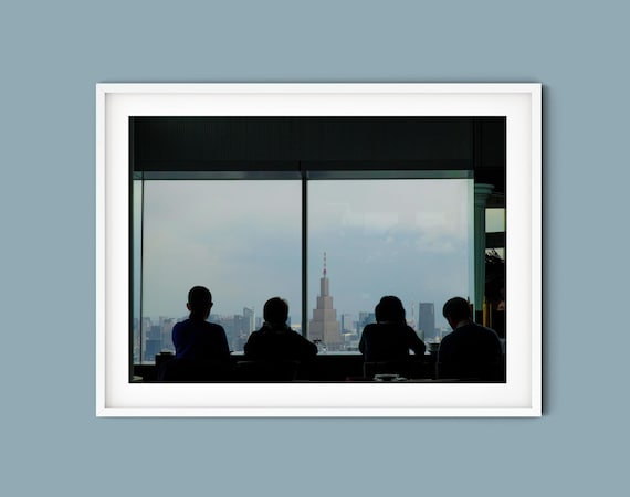 Tokyo Cityscape Print, Wes Anderson Inspired Photography, Japan Wall Art, Minimalist Urban Decor, Tokyo Skyline Fine Art Photograph