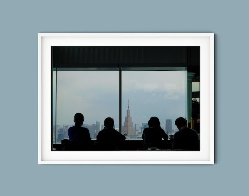 Tokyo Cityscape Fine Art Photograph, Wes Anderson Inspired, Minimalist Urban Decor image 1