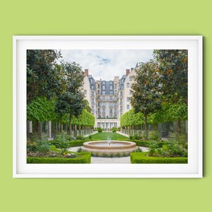 Paris Print, Wes Anderson Poster, Grand Budapest Hotel, Wes Anderson Druck, Ritz Hotel, Hotelgarten, Paris Gartendeko, Springbrunnen