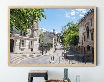 Montmartre Paris Photo, Parisian Street Photography, French Decor
