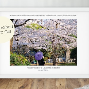 Custom Print, 40th Anniversary Gift For Parents, Second Anniversary Gift, Wedding Gift, Engagement Gifts, japanese sakura, Quotes About Life