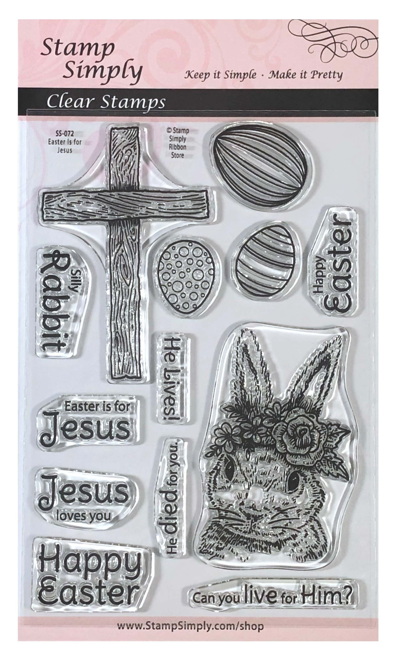 Stamp Simply Clear Stamps Easter is for Jesus Christian Religious for