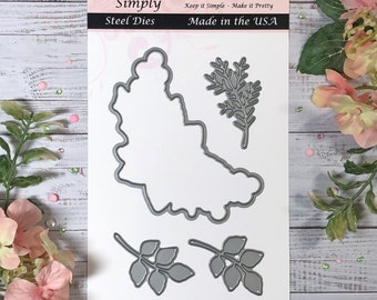 Stamp Simply Clear Stamps Floral Cluster & Sprigs Dies 4x6 Inch Sheet - 4 Pieces