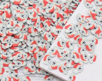 Koala Polymer Clay Sprinkles, Kawaii Koala Cartoon Clay Slices, Animal Themed Sprinkles, Embellishment Fake Sprinkles, Decoden Funfetti #45