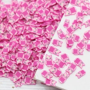 Pig Polymer Clay Sprinkles, Kawaii Piggy Clay Slices, Animal Themed Sprinkles, Embellishment Fake Sprinkles, Decoden Funfetti #46