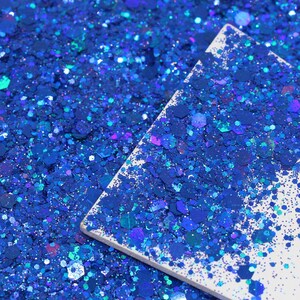 Royal Blue Hexagon Dust Glitter Mix, Holographic Glitter, Solvent Resistant Glitter, Resin Embellishment, Shaker Mix, Tumbler Glitter #207