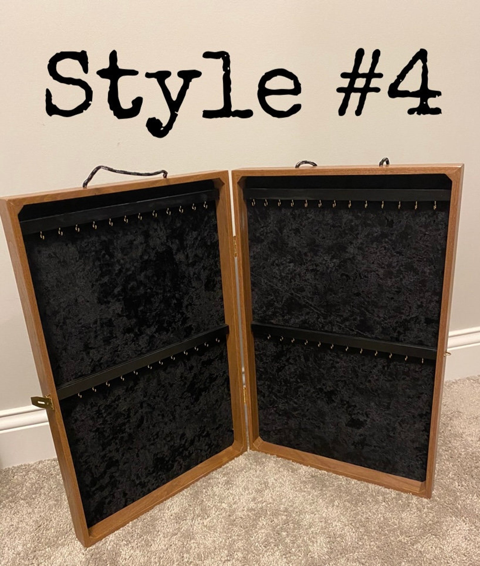 Jewelry Display Case Portable Jewelry Display Wood Jewelry Etsy