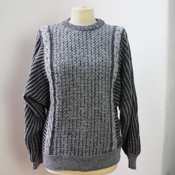 Vintage Christian Dior 1980s grey jumper