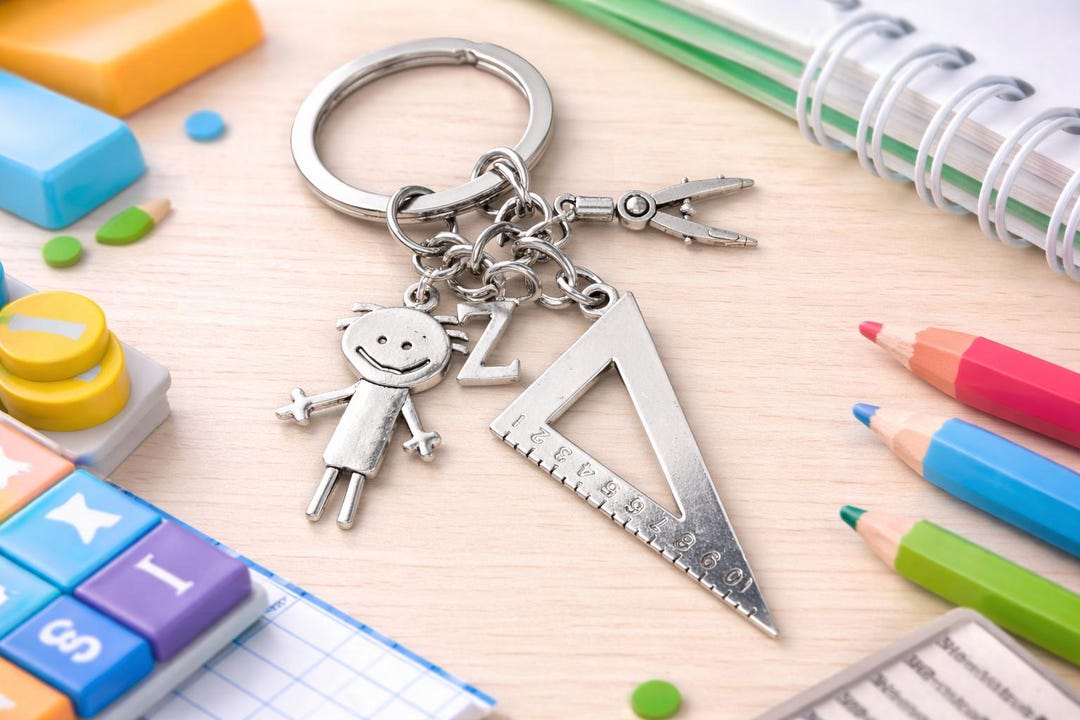 Math Key Ring Keyring · Back to School / High School Graduation · Good Luck Charm for ...