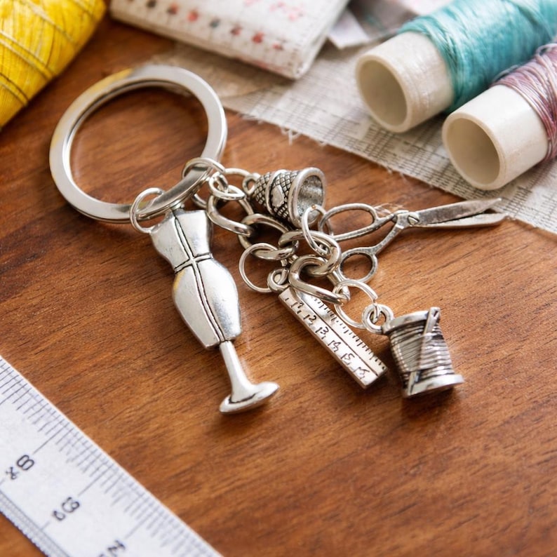 Personalized Keychain Sewing Project Using a Dress Form, Scissors ...