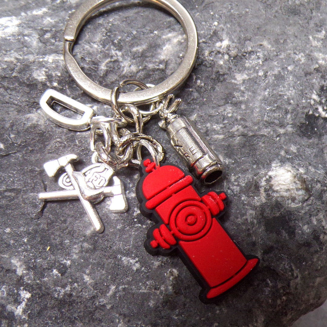 Fire Brigade Key Ring Firefighter PERSONALIZABLE Hydrant - Etsy