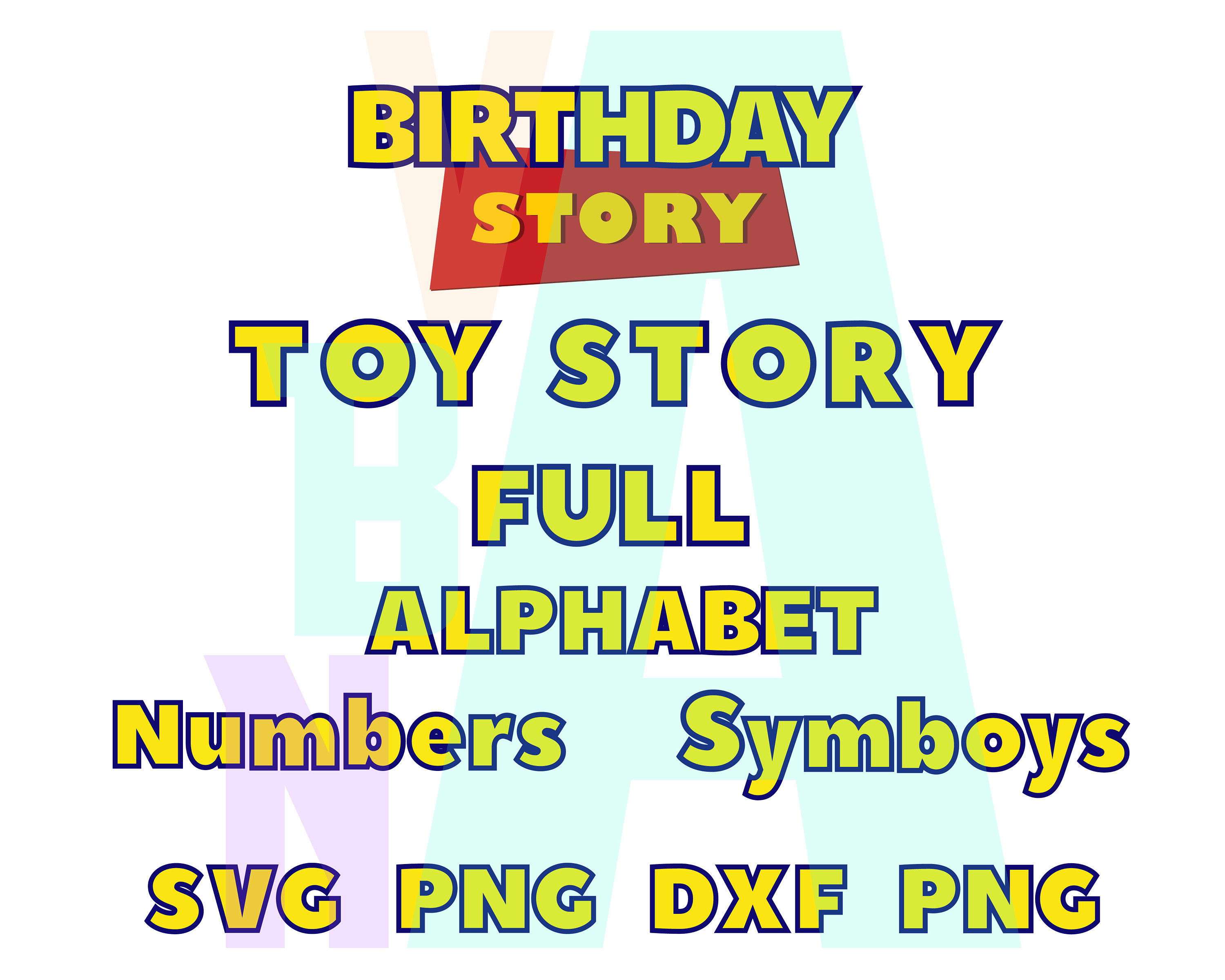 Toy Story Font SVG Toy Story Alphabet SVG Toy Story ...