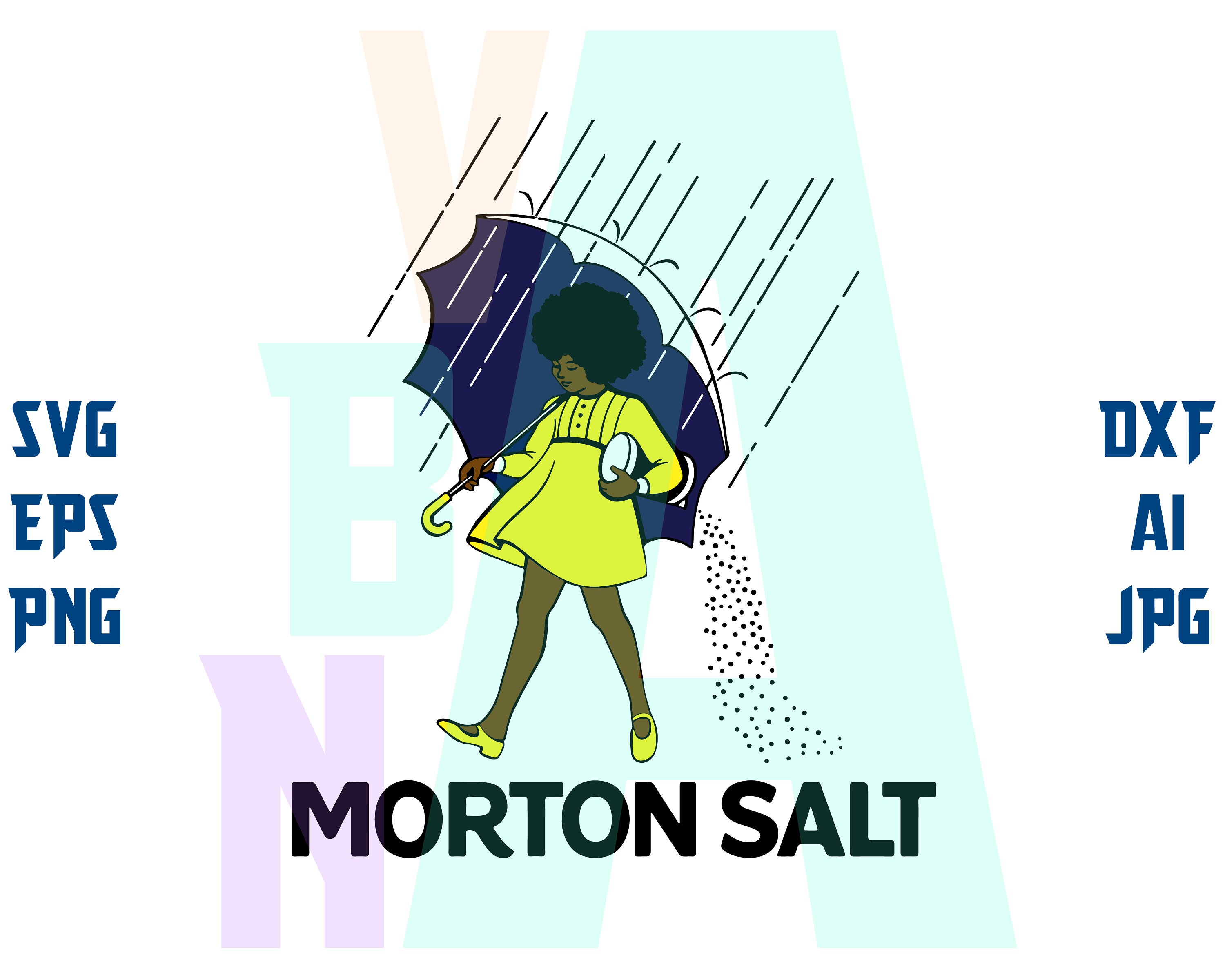 Morton Salt Girl SVG Morton Salt Umbrella Morton Salt Afro Etsy
