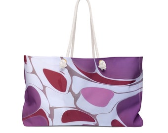 Chic Water-Marbled Weekender: Vibrant Tote Bag for Stylish Travel