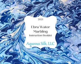DIY Water Marbling Instruction Booklet BASIC Ebru Water Marbling Digital Download